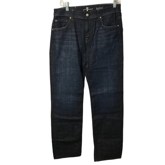 7 For All Mankind Men's Austyn Relaxed Straight-Leg Jeans (Size 30)